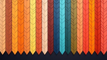 A vibrant collection of chevron patterns in various colors, perfect for design projects and creative inspiration.
