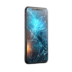 Smartphone Screen Repair: Cracked Glass Display, Damage, Broken Phone, Mobile Phone Repair Service