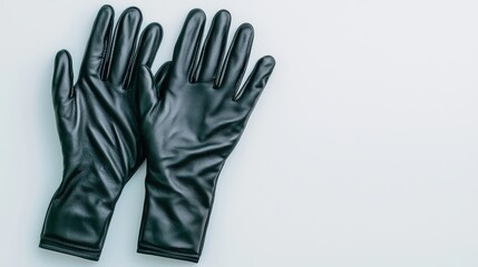 Obraz premium Stylish pet grooming gloves resting on a pristine white background, showcasing innovative design and high quality pet care