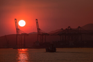 Obraz premium Port Sunset