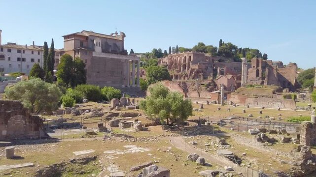 The ruins of the roman forum stand as a testament to history