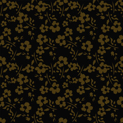 textile design with abstract flower pattern