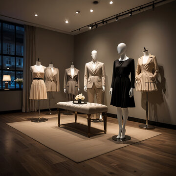 Elegant Boutique Interior with Stylish Dresses

