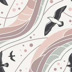 Modern Abstract Background with Organic Shapes and Soft Gradients