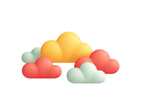 Parallel processing with cloud sync for remote operations representing high-efficiency computing, isolated on transparent background. PNG
