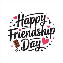 Happy Friendship Day greeting: A vibrant and heartwarming greeting for Friendship Day, celebrating the bonds of friendship with a touch of sweetness, love and sharing.