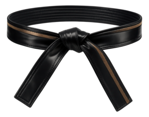 Satin martial arts belt with a smooth finish for ceremonial purposes