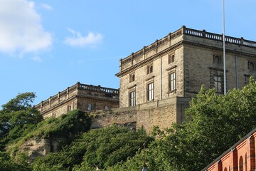 Nottingham Castle, viewed from the south west.