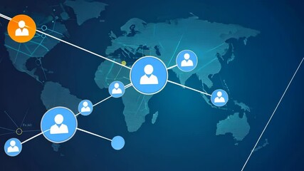 Human resource management concept illustrated in a sleek modern infographic style, vibrant colors