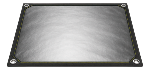 Thermal reflective groundsheet with grommets for tent floor insulation