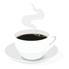 Cup of fresh coffee design for cafeteria, posters, banners, cards