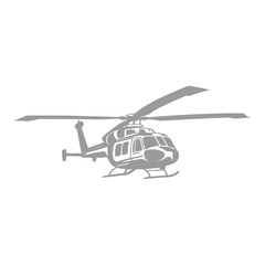 Illustration of a Helicopter Silhouette