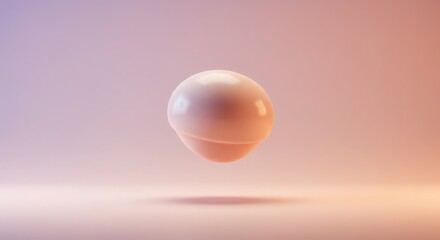 Soft Pastel Sphere Floating in an Ethereal Gradient Background