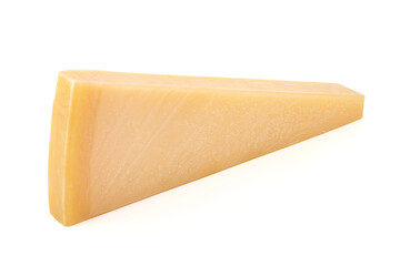 Parmesan Cheese Wedge, isolated on white background