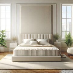 Modern Minimalist Bedroom Interior Design With Large Window and Natural Light