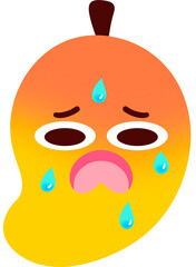 Mango Nervous Face Cartoon