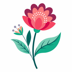 vector illustration of pink flower