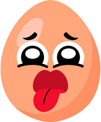 Egg Disgusting Face Cartoon