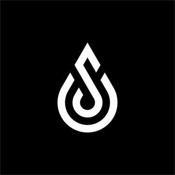 The elegant logo combines the flowing water droplet shape with the modern and clean initial "S". Suitable Mineral Water, Water Filter, Sanitation, Skincare / Cosmetic Products, Spa & Wellness
