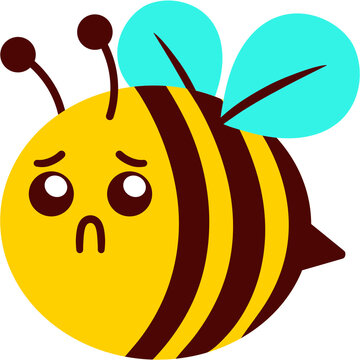 Bee Sad Face Cartoon