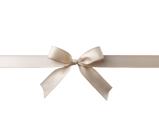 PNG a single elegant satin ribbon tied in a bow shape, placed neatly on a transparent background, top-down view, soft natural lighting, clean and minimal composition