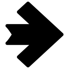 black arrow isolated on white