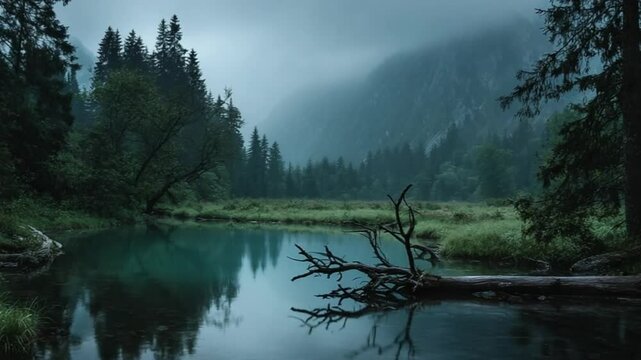 Peaceful Mountain Stream in the Forest Calming Nature Ambience