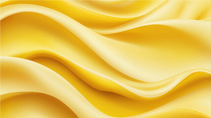 Golden silk fabric with soft waves and luxurious texture in abstract floral design