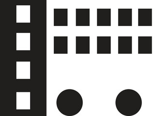 Abstract city arcitecture artwork. Vector illustration.  Brutalism,  cubism.