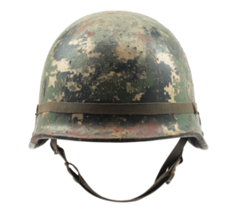 Army helmet isolated on transparent background