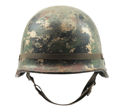Army helmet isolated on transparent background
