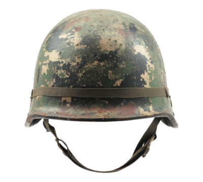Army helmet isolated on transparent background