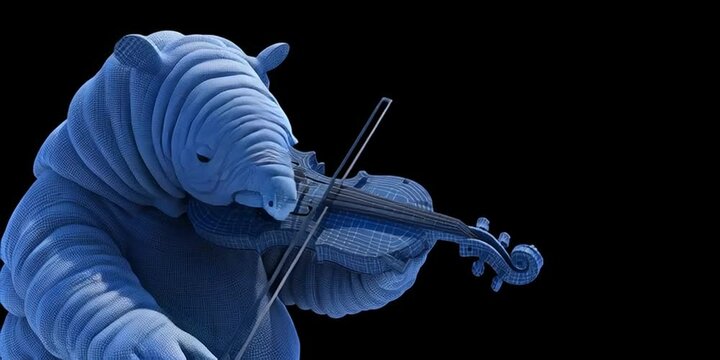 A tardigrade plays the world's smallest violin for your enjoyment
