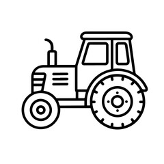 line icon tractor vector on white background
Vector icon on white background
