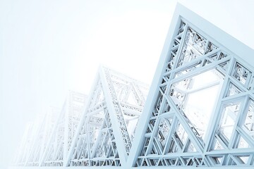 Abstract triangles in soft bright light