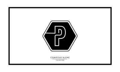 Alphabet letters P or PP logo monogram
