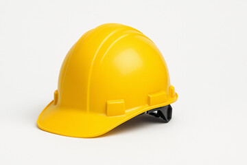 Fototapeta premium yellow helmet isolated on white