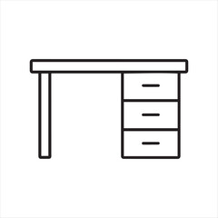 Minimalist Desk Illustration Clean Lines and Functional Design Representing Work Study and Organization