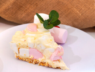 a Slice of South African Marshmallow fridge tart