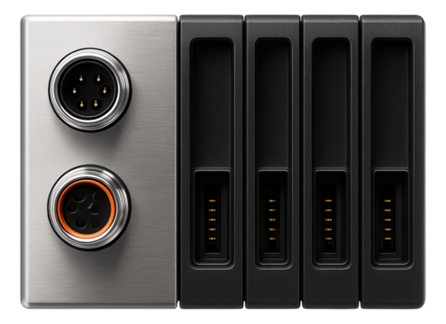 Industrial control block with modular expansion slots and fieldbus connectivity