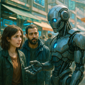 Advance robot service co ordinate with people.