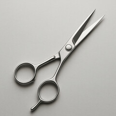 Stainless steel scissor on white background