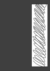 Abstract black and white spiral line pattern on dark background  