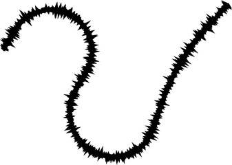 Curved wavy path with sharp angles and a dynamic flow, giving a sense of fluid motion.