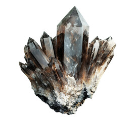 A large crystal with a brownish tint