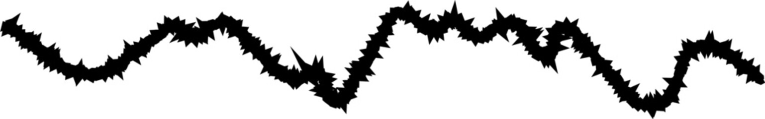 A freeform zigzag design made with sharp, curving lines that form an irregular, dynamic flow.