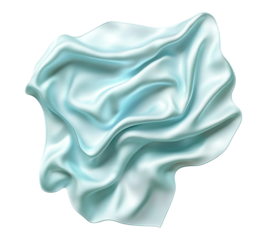 A blue piece of fabric with a pattern on it