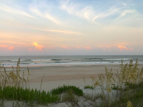 Beach Sunset and Dunes in the Outer Banks