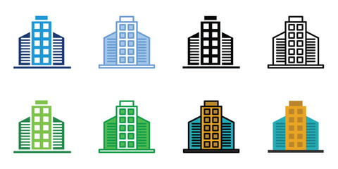 Obraz premium Enterprise Icons Set Vector Multiple Style Collection