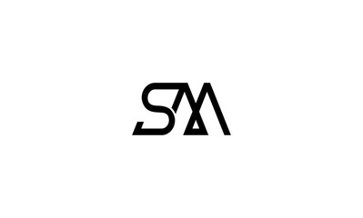 SM initial letters, monogram logo